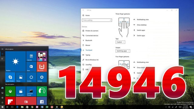 Windows 10 Build 14946 – Другие жесты, Turn Wi-Fi back on, Cortana