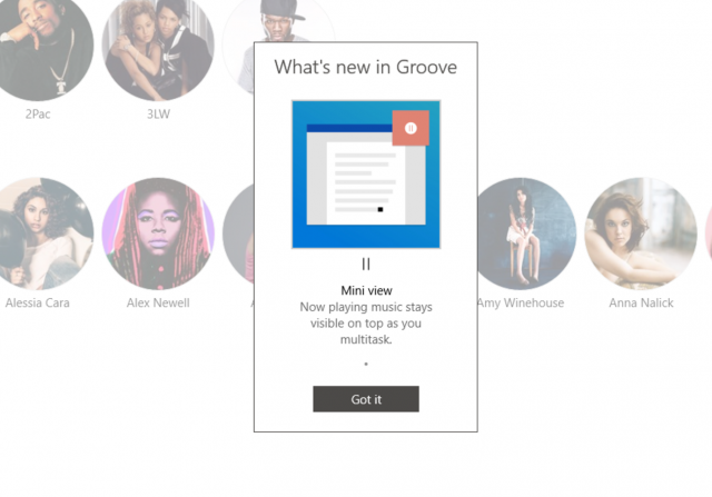 Приложение Groove Music в Windows 10 получило новый мини-плеер