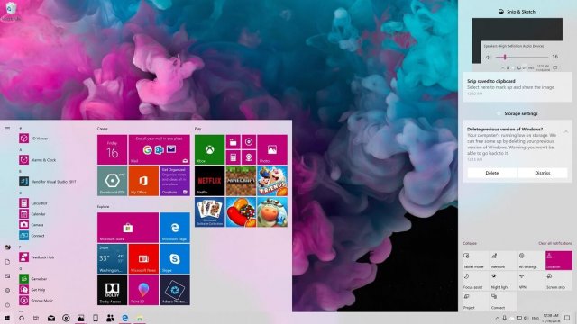 Microsoft тестирует новую функцию для Центра уведомлений в Windows 10 20H1
