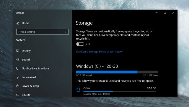 Следующее обновление Windows 10 улучшит настройки хранилища