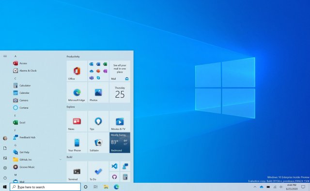 Новое меню «Пуск» в Windows 10 появится в конце этого года