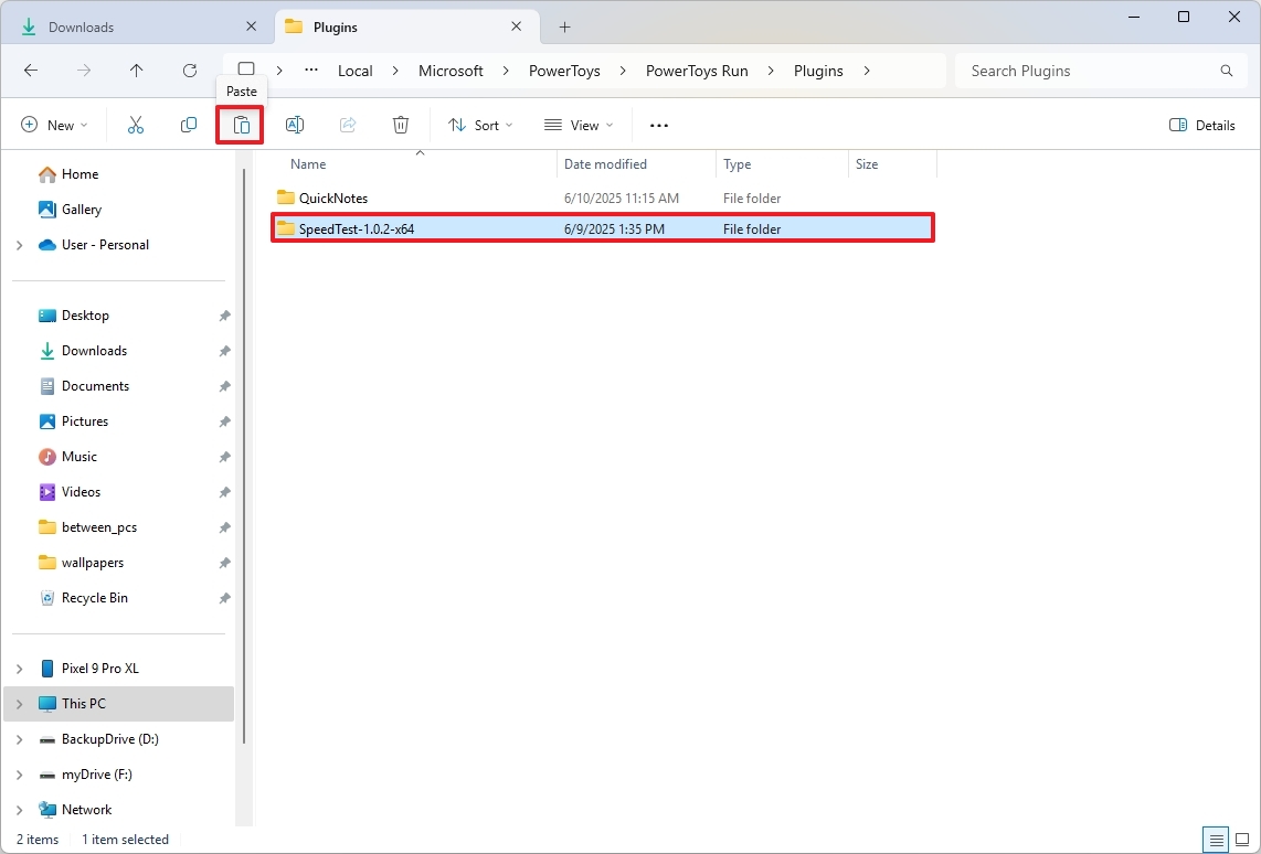 Install PowerToys plugin