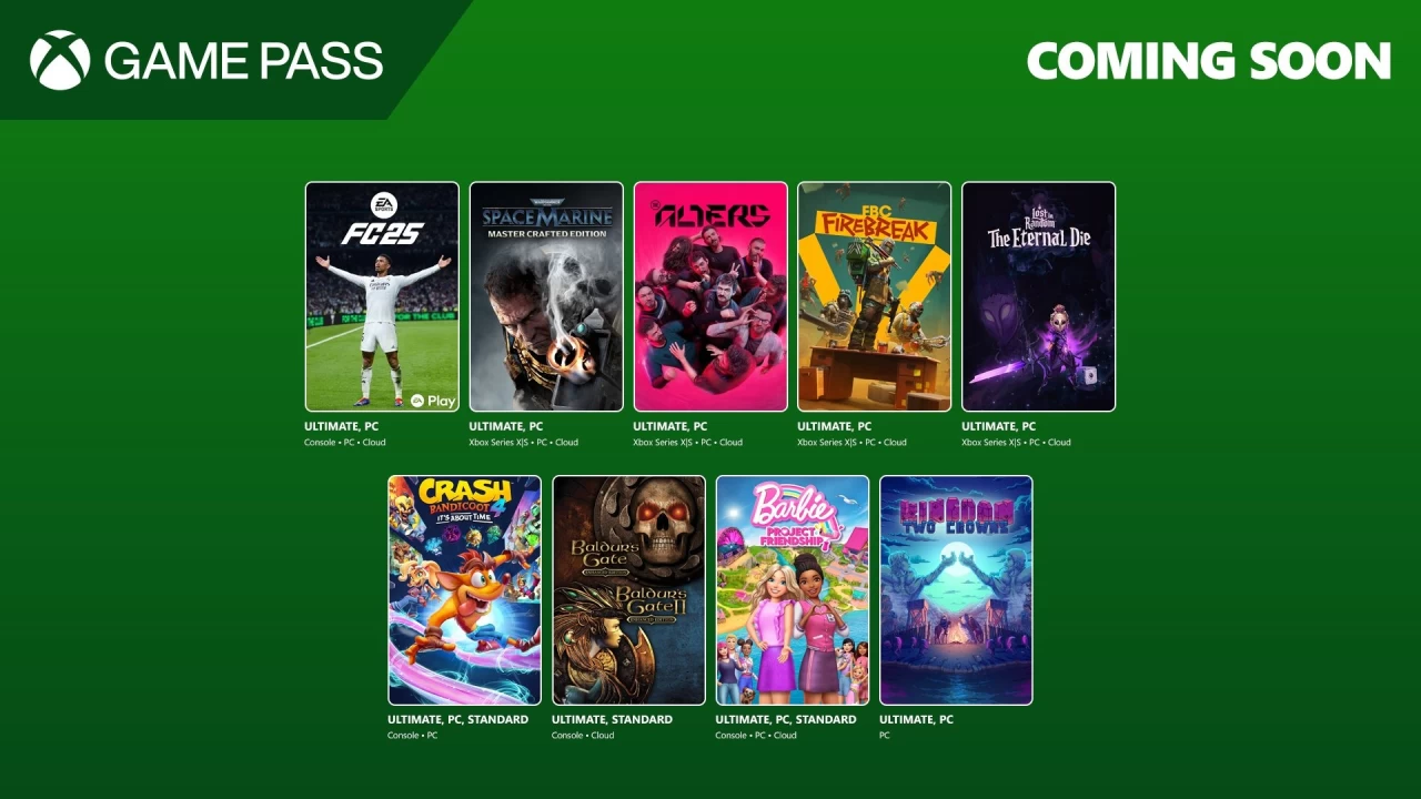Изображение к статье: Space Marine Remaster, FBC: Firebreak, The Alters, Baldur's Gate появятся в Game Pass - Xbox Series X на MSReview.net
