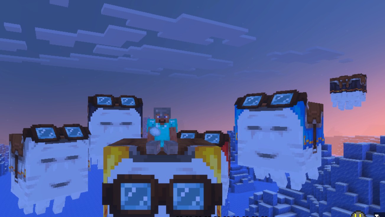 Minecraft Стив едет на Гасте