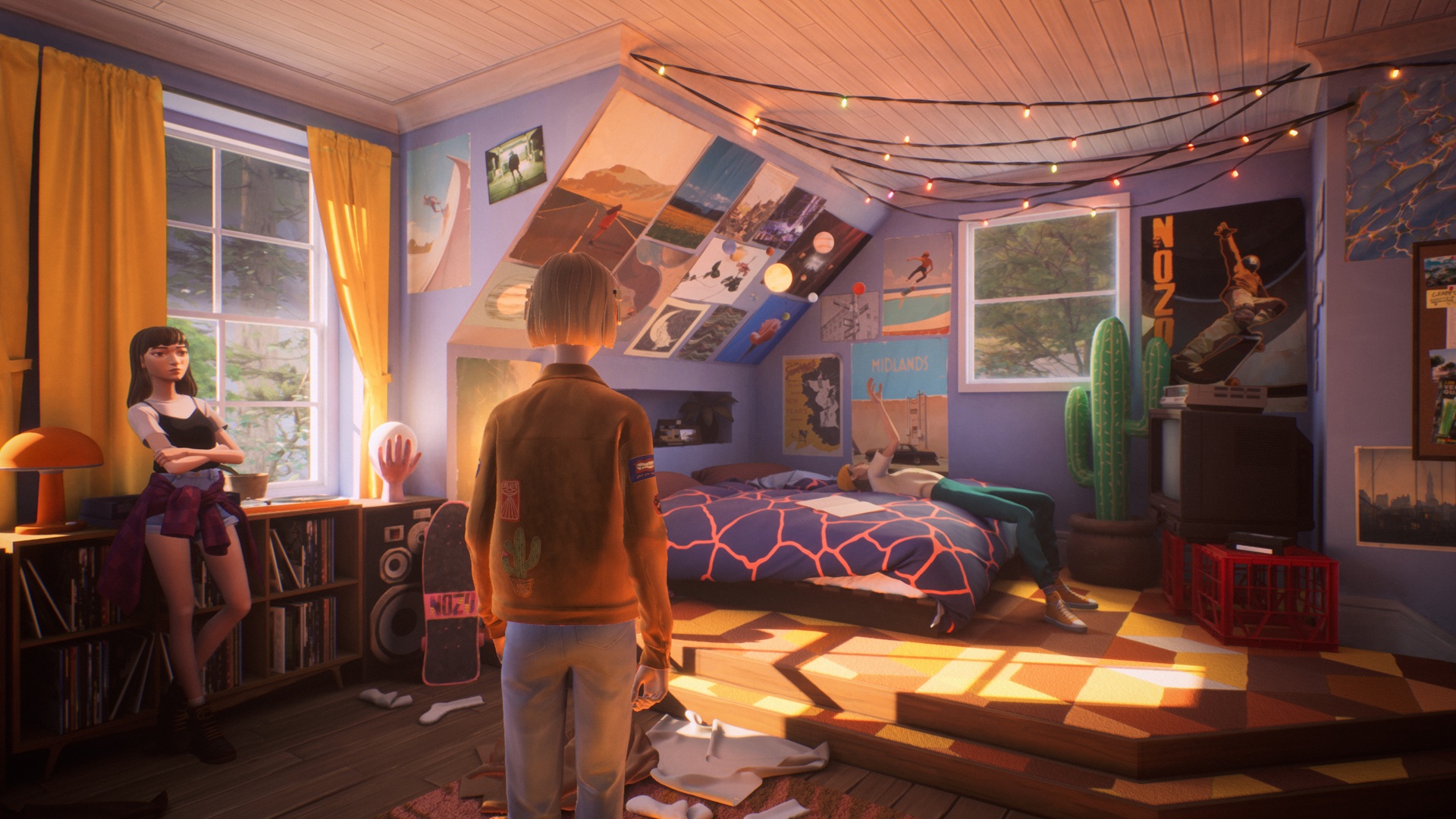 A messy room and two teenagers in Mixtape