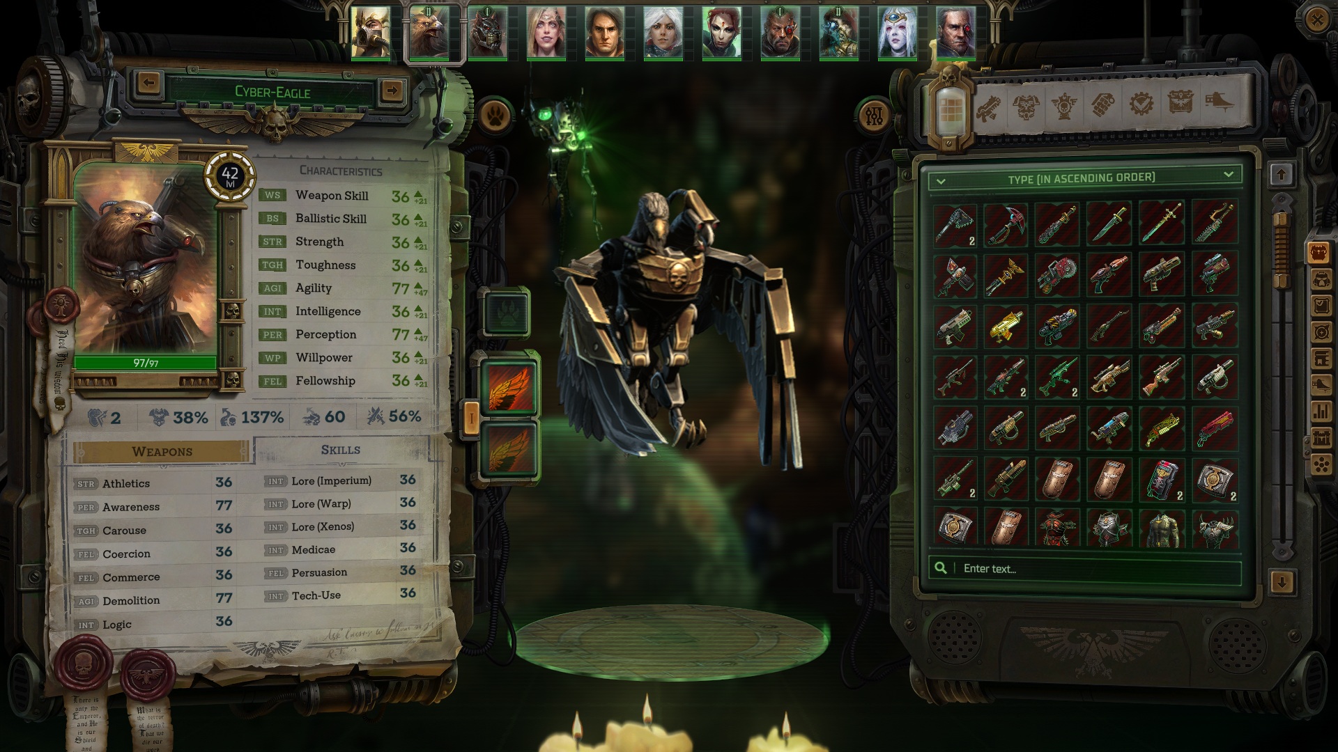 Кадр из игры: Фамильяр в Warhammer 40,000: Rogue Trader