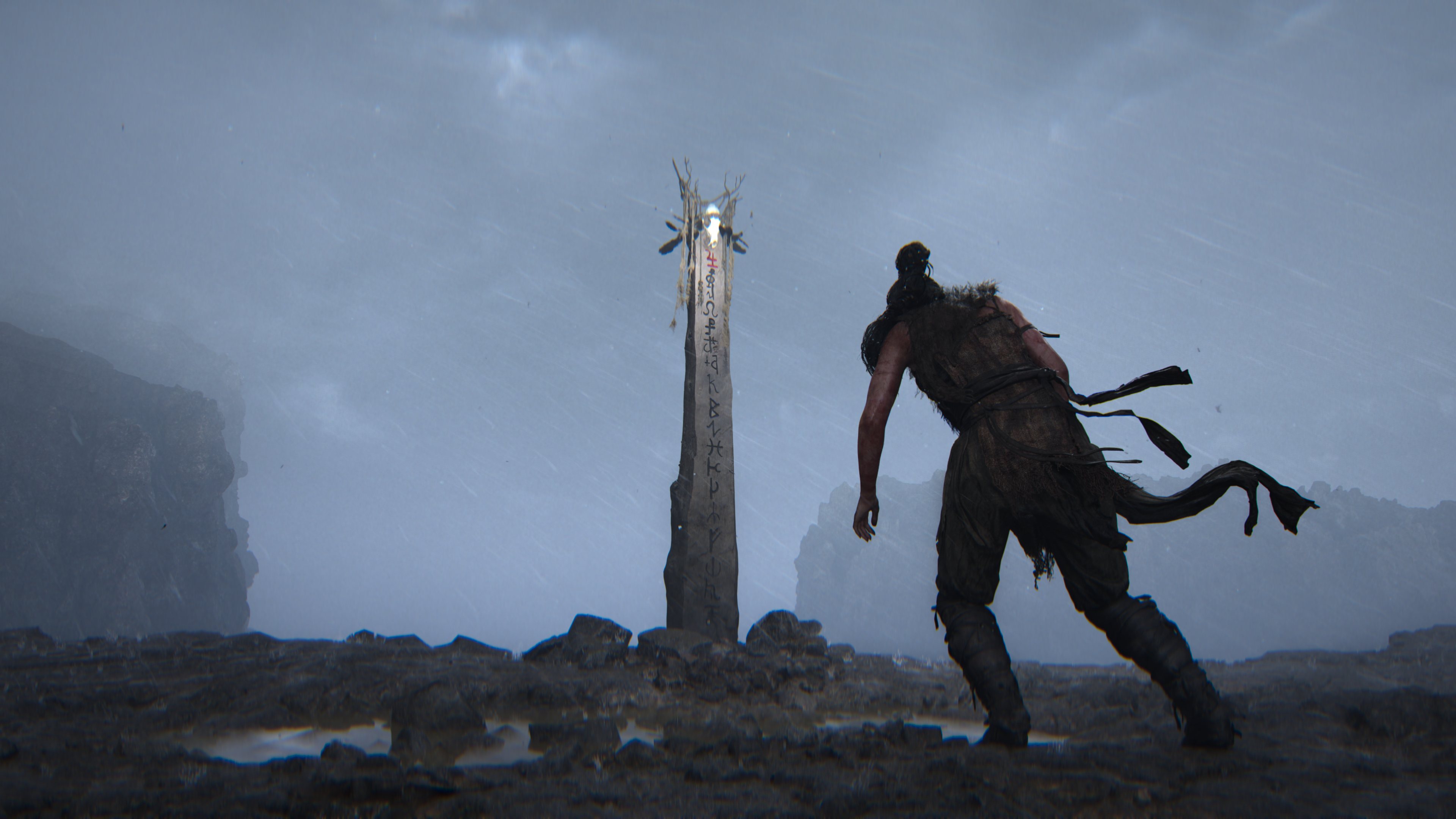 Скриншот Senua's Saga: Hellblade II, работающей на Xbox Series X, Windows PC или ASUS ROG Ally.