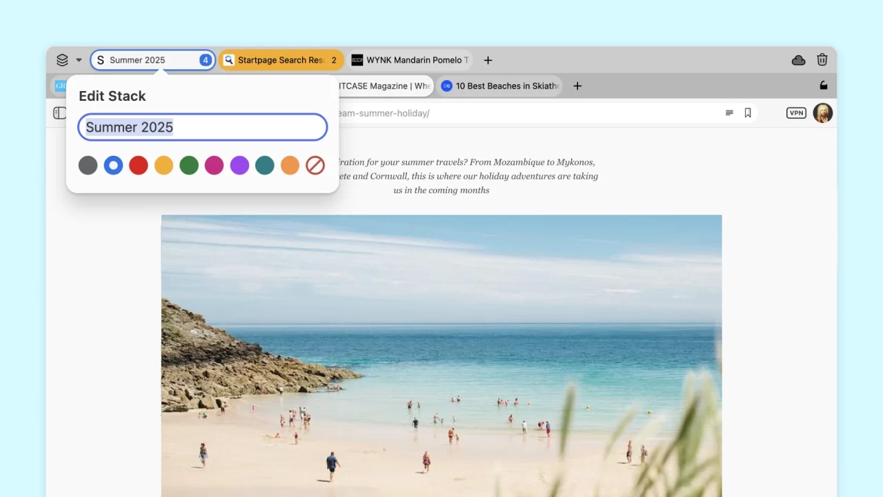 Изображение к статье: Vivaldi 7.5: Цветные вкладки, удобное меню и кое-что еще! - Software на MSReview.net