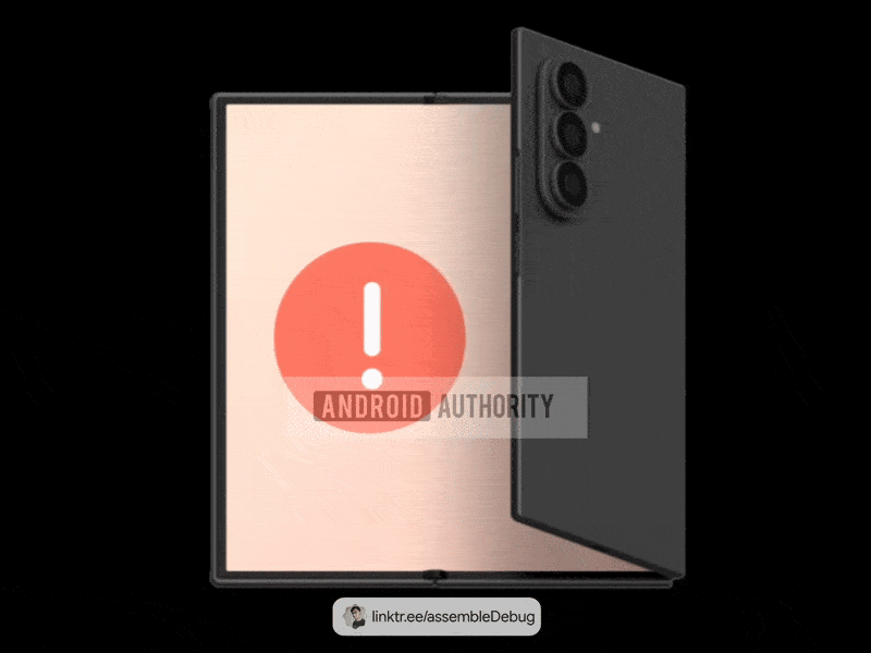 Animation showing Galaxy G Fold features in One UI 8