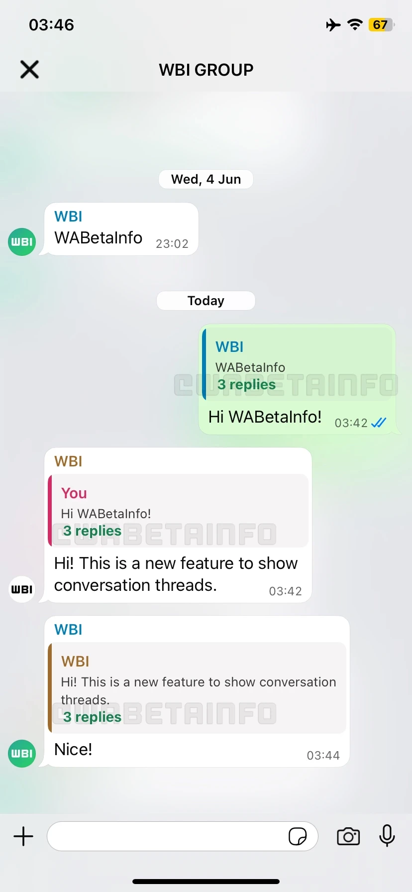 Разветвленные ответы в WhatsApp