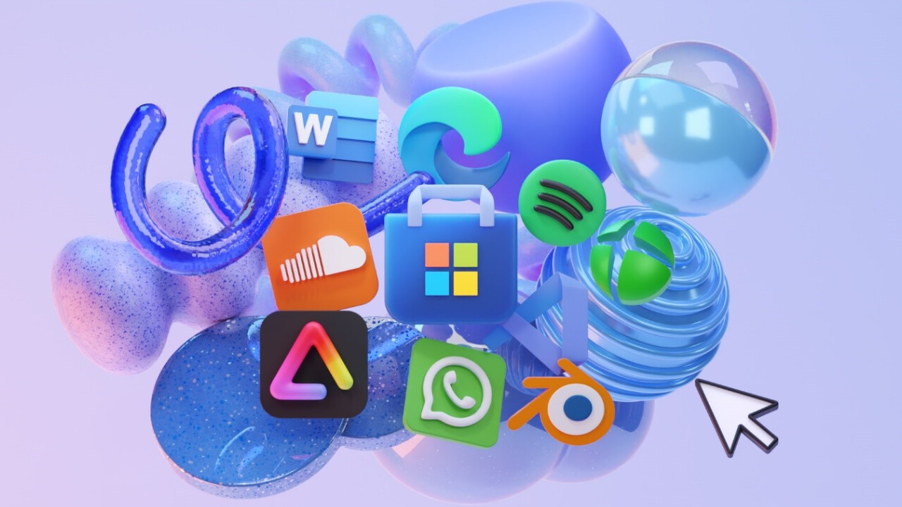 Microsoft Store with a bunch of app icons