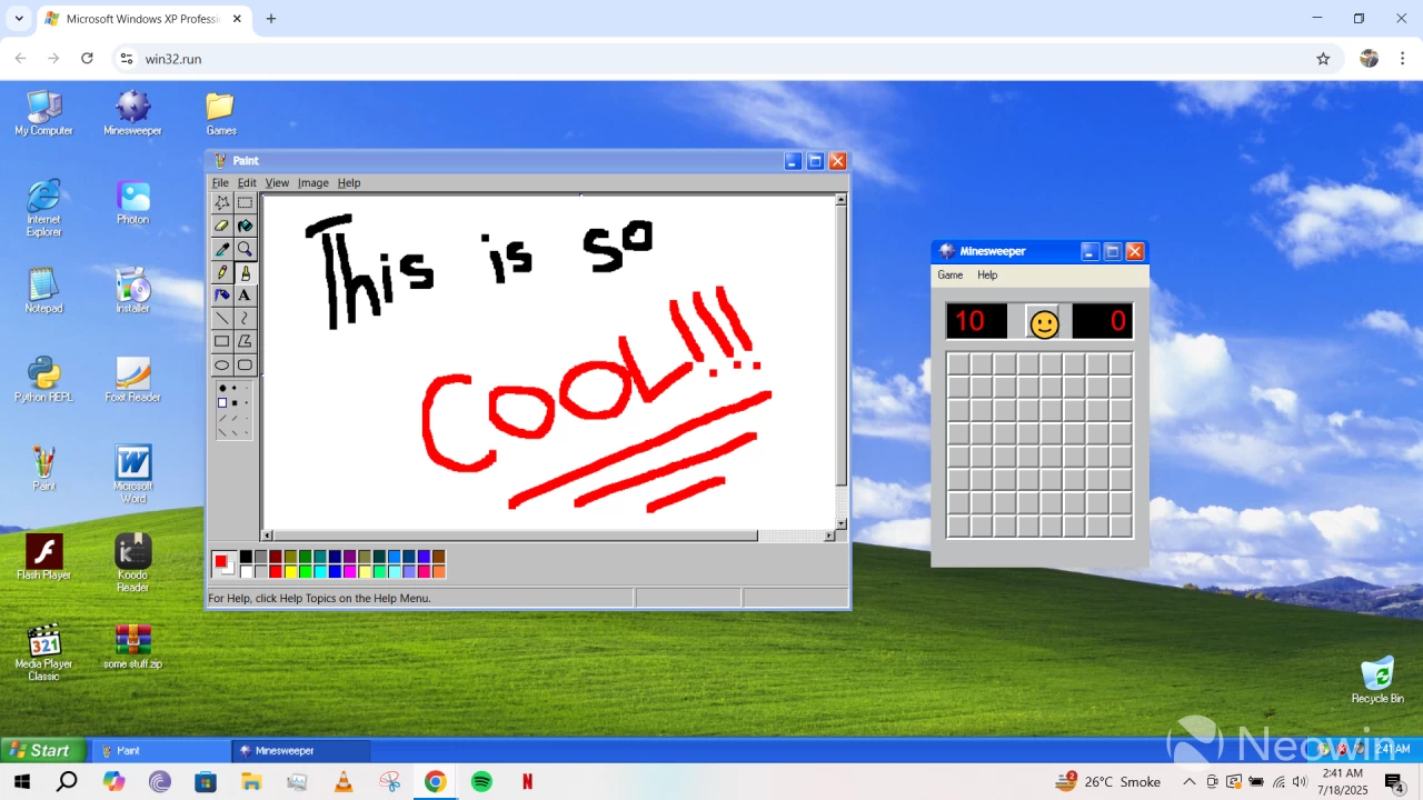 Изображение к статье: Машина времени в вашем браузере: Windows XP снова с нами! - Windows XP на MSReview.net
