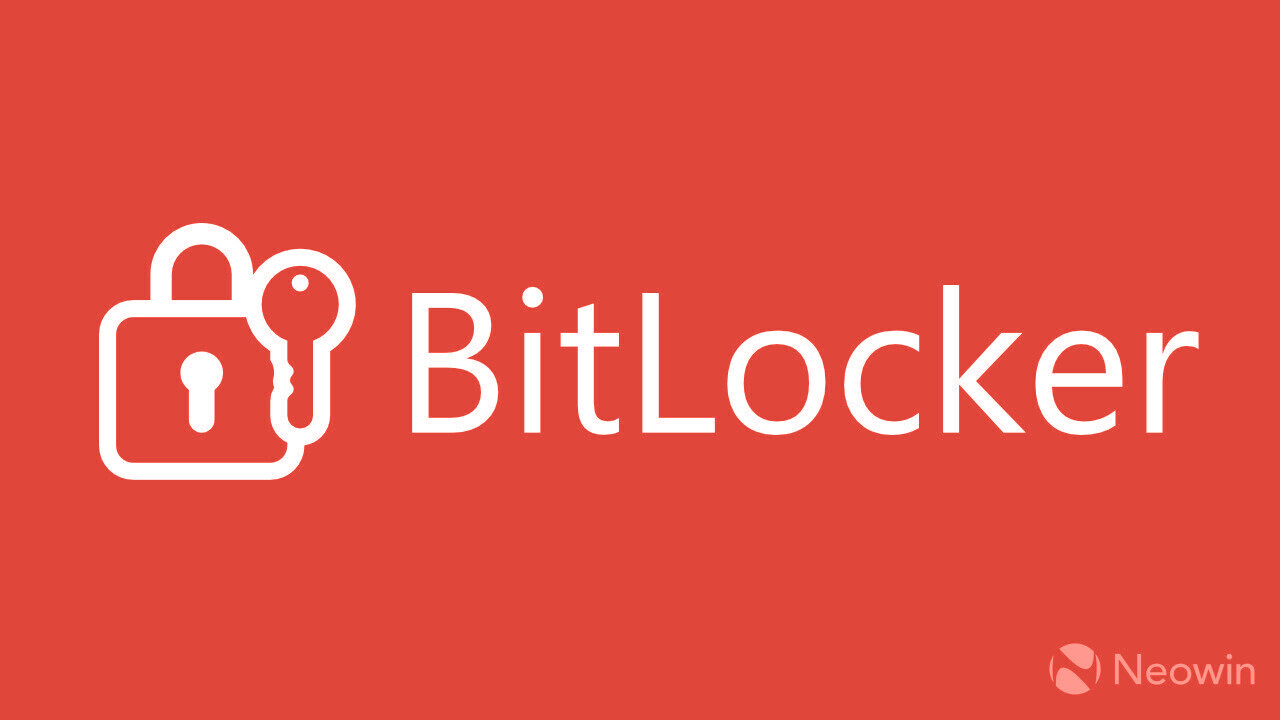 BitLocker key in red indicating issue or bug or problem