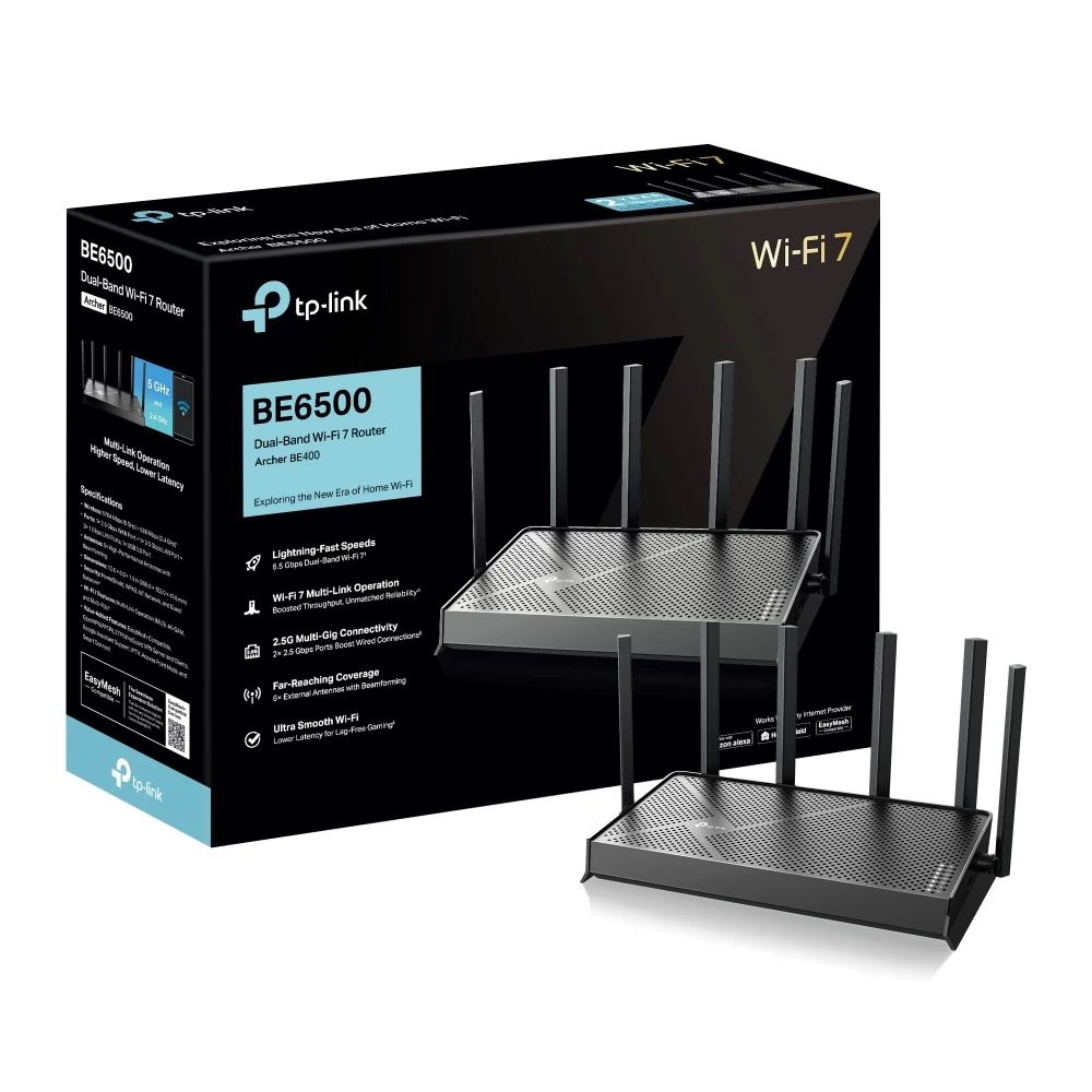 TP-Link Archer BE6500 Dual-Band Wi-Fi 7 Router Archer BE400