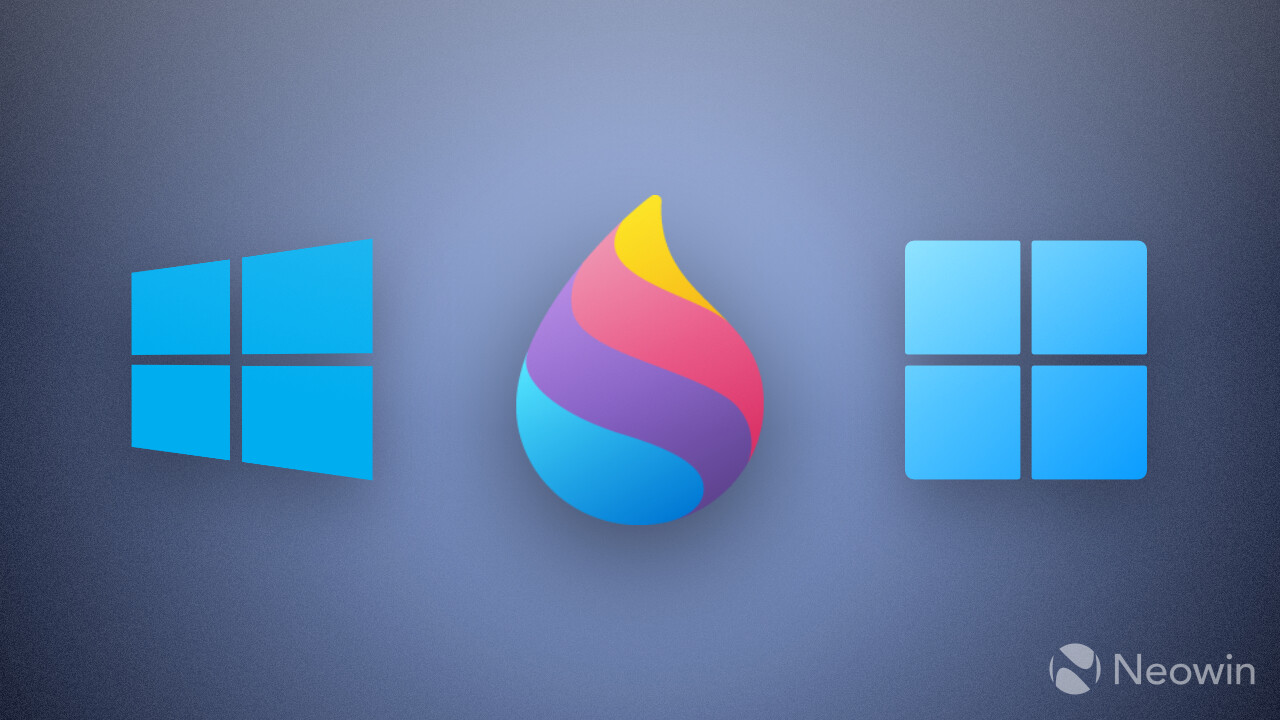 Paint 3D with Windows logos