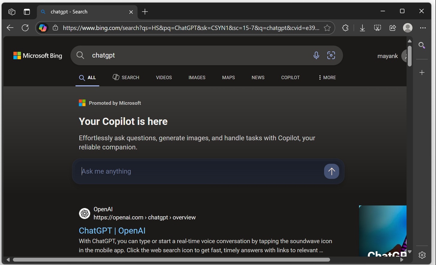 Изображение к статье: Bing против ChatGPT: Microsoft "подталкивает" пользователей к Copilot - Microsoft на MSReview.net