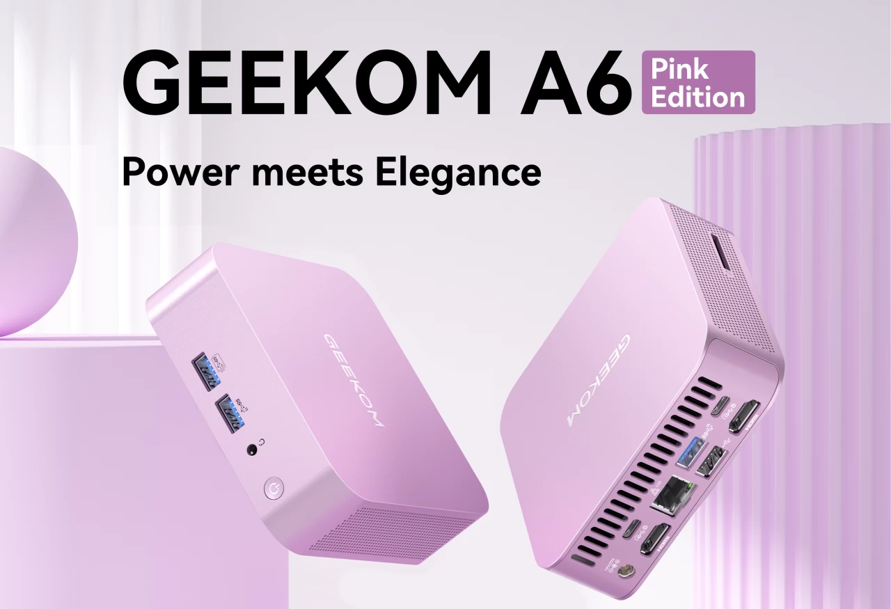 Изображение к статье: Компактный и мощный: GEEKOM A6 Matte Pink Edition по сниженной цене - Deals на MSReview.net