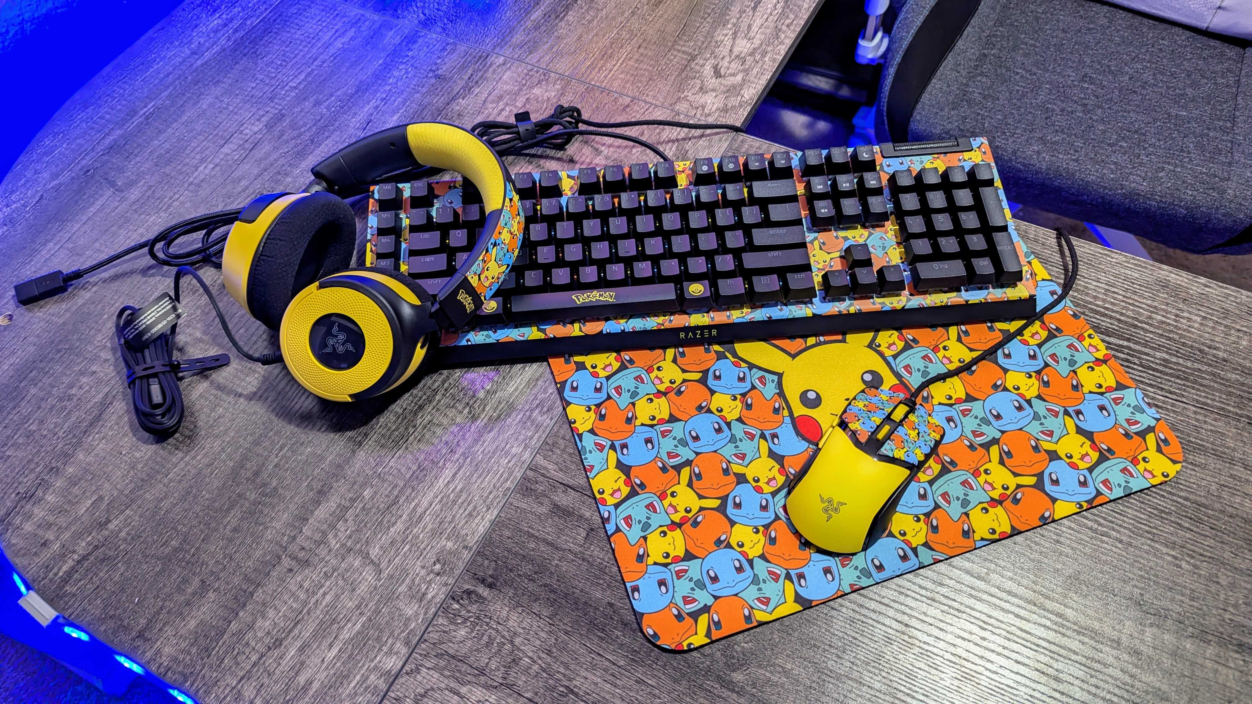Изображение коллекции игровых аксессуаров Razer x Pokémon.
