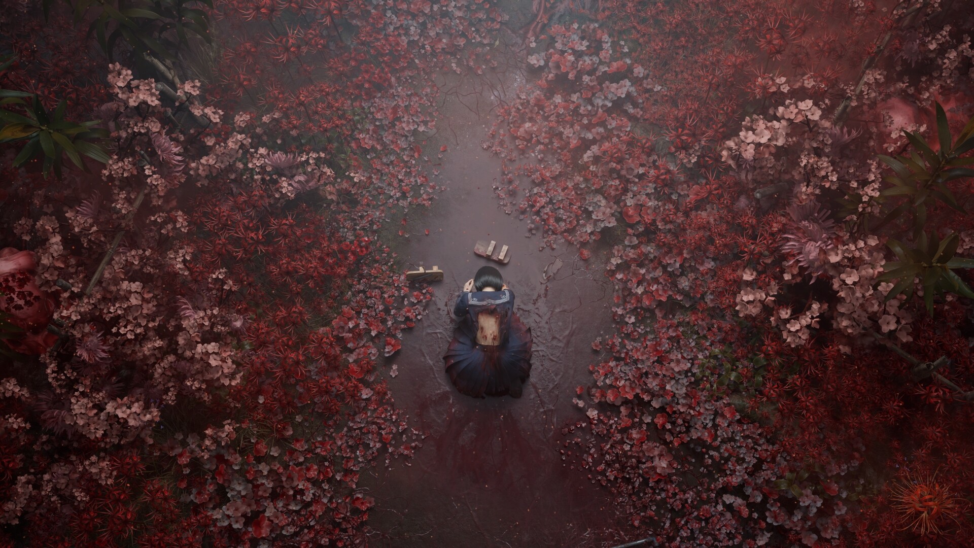 Promotional screenshot of the Otherworld in Silent Hill F