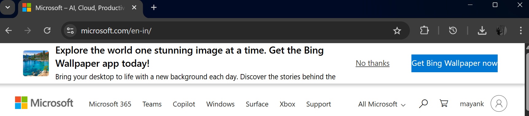 Изображение к статье: "Обои от Bing": как красивый фон рабочего стола в Windows 11 стал навязчивой рекламой - Windows 11 на MSReview.net