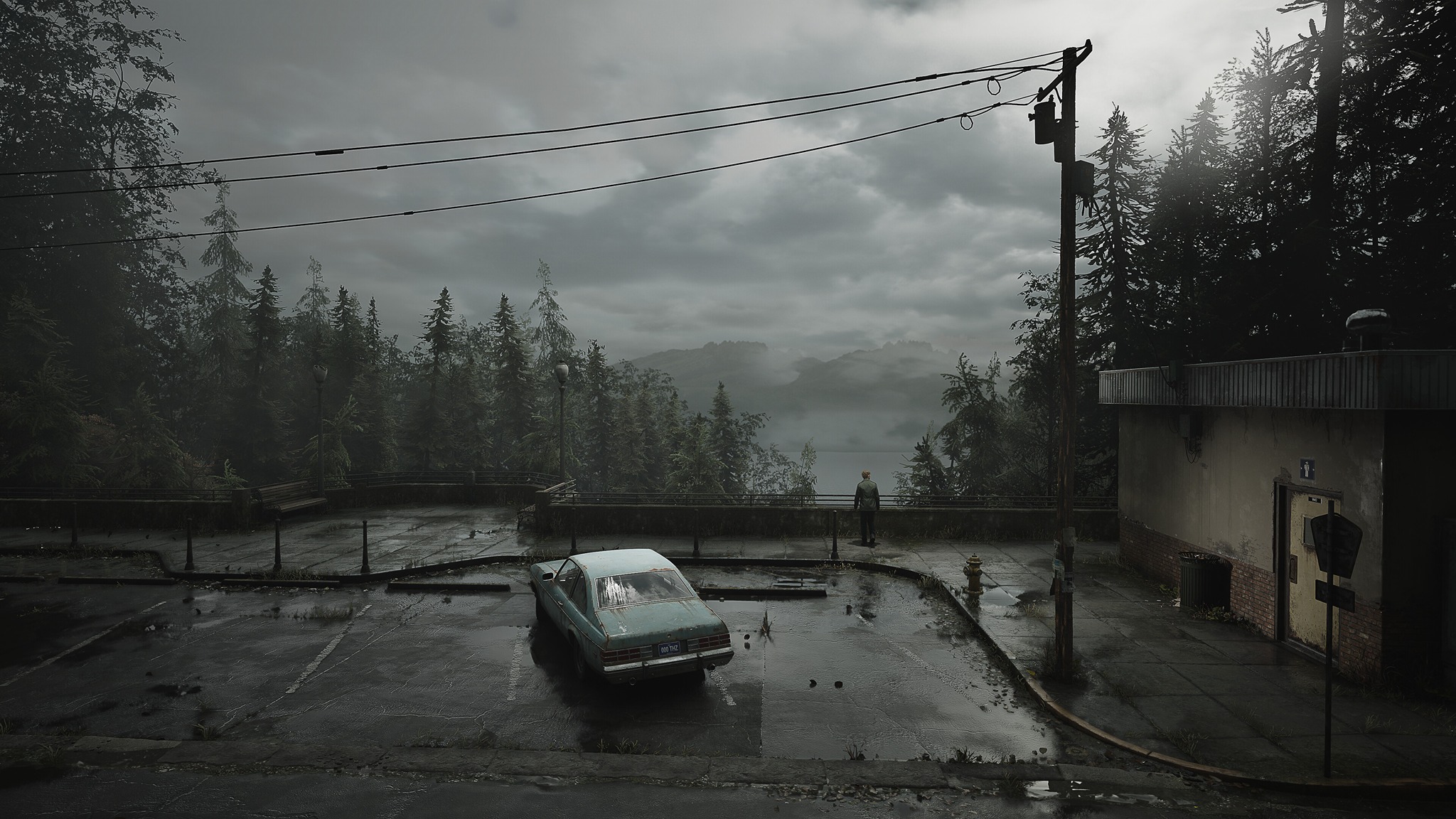 Промо-скриншот культовой вступительной сцены Silent Hill 2, переделанной в ремейке Silent Hill 2