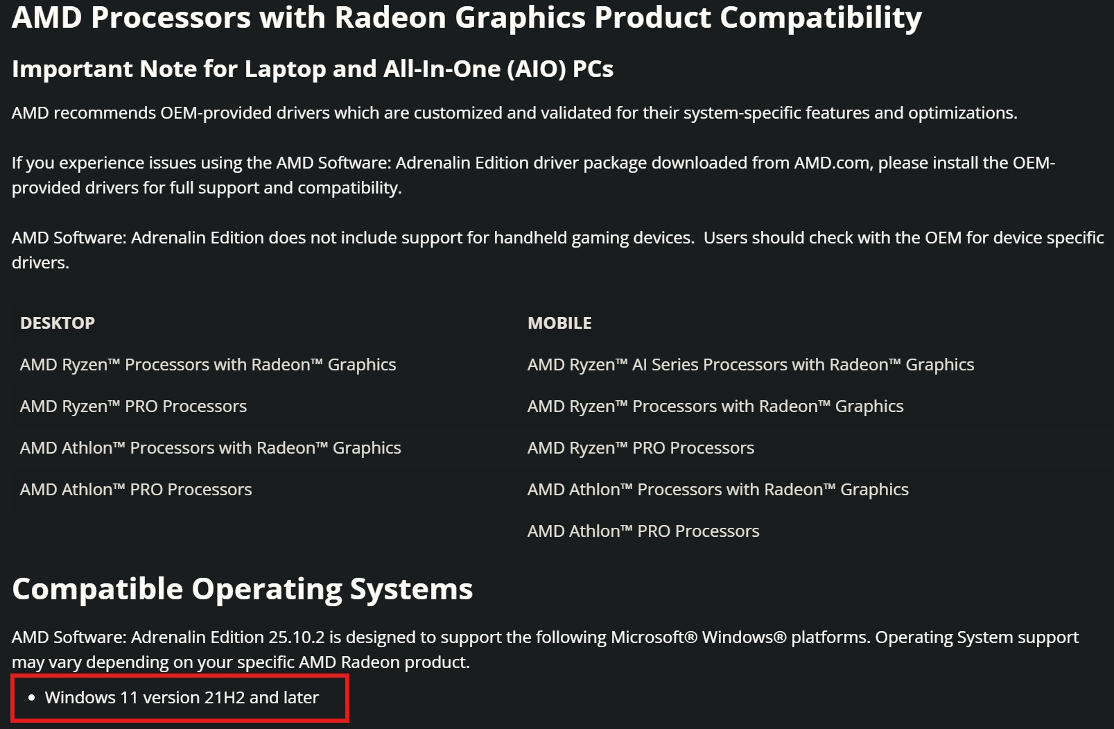 Изображение к статье: AMD подтверждает, что не прекращает поддержку Windows 10, заявляет, что установщик Windows 11 будет работать на Windows 10 - Драйвера на MSReview.net