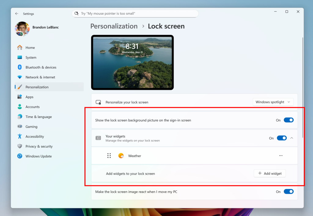 Изображение к статье: Windows 11 Insider Preview Build 27982: новые виджеты, улучшенный обмен файлами и исправления - Windows 11 на MSReview.net
