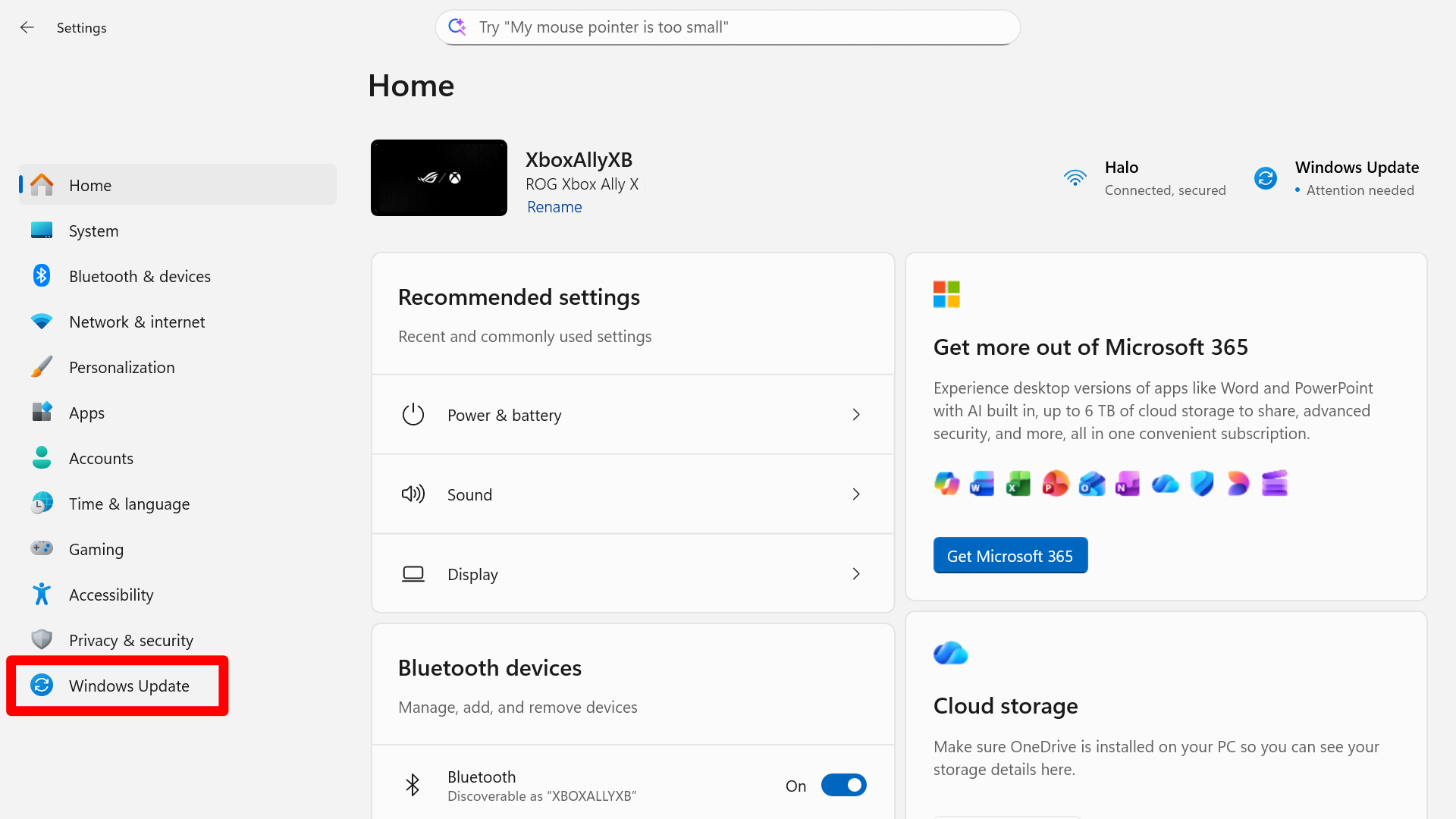 Windows 11 settings