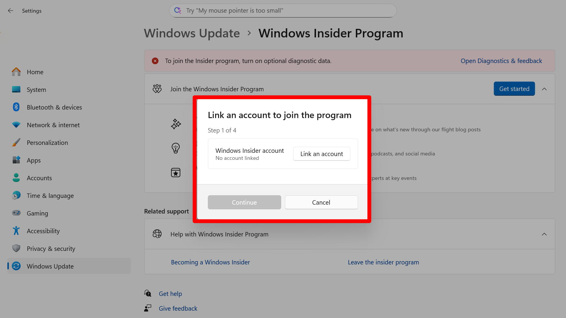 Windows 11 settings