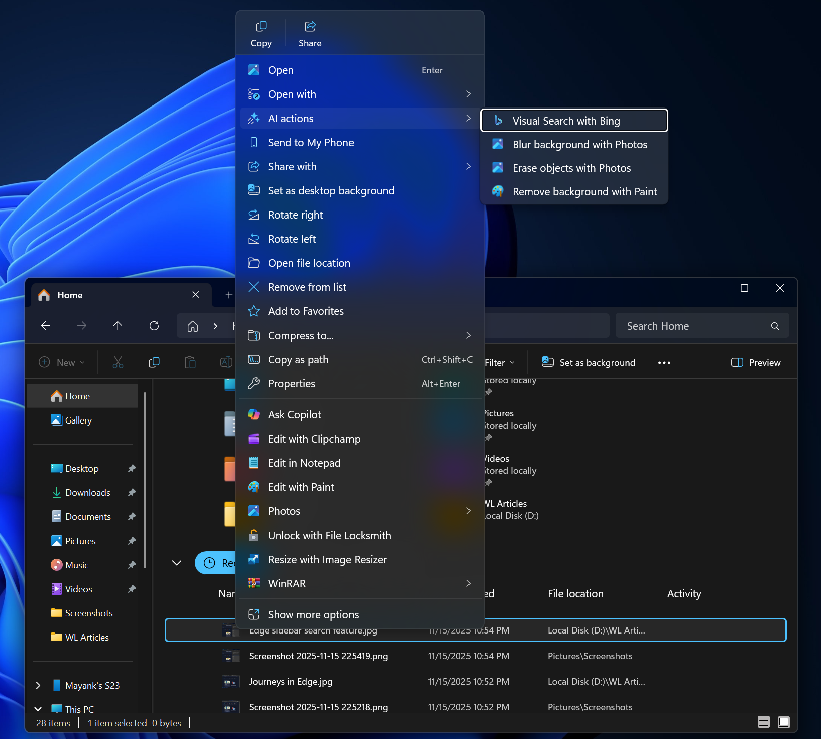 Изображение к статье: Microsoft удаляет 'AI Actions' из контекстного меню Windows 11: Ну наконец-то! - Windows 11 на MSReview.net