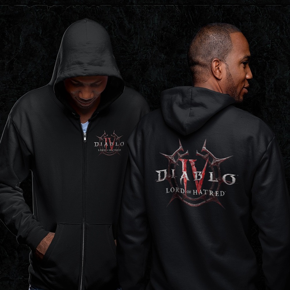 Lord of Hatred Black Zip-Up Hoodie