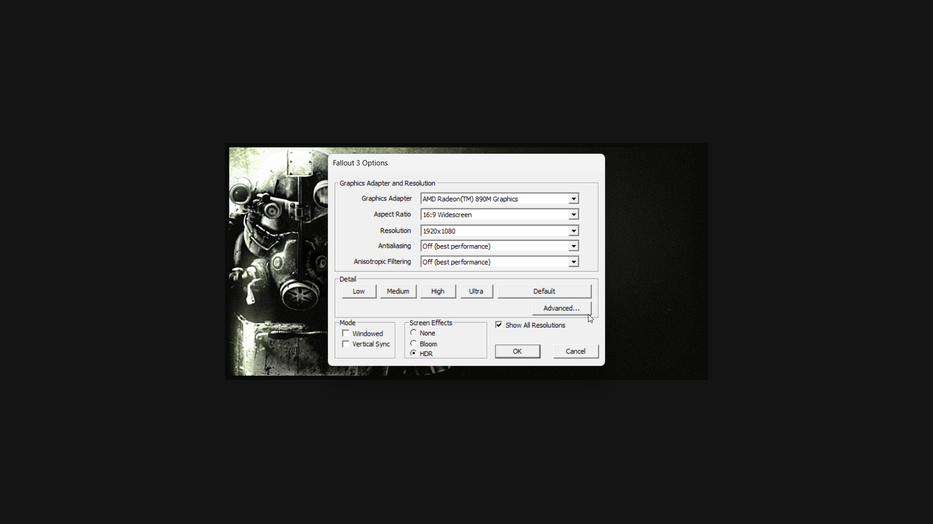 Fallout 3 настройки
