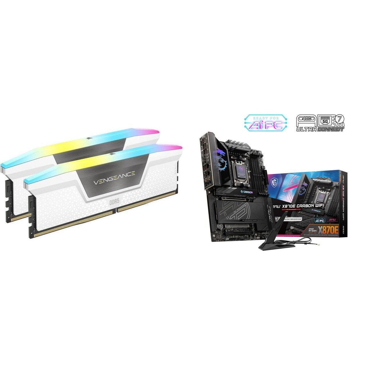 MSI MPG X870E Carbon and Corsair Vengeance DDR5 bundle