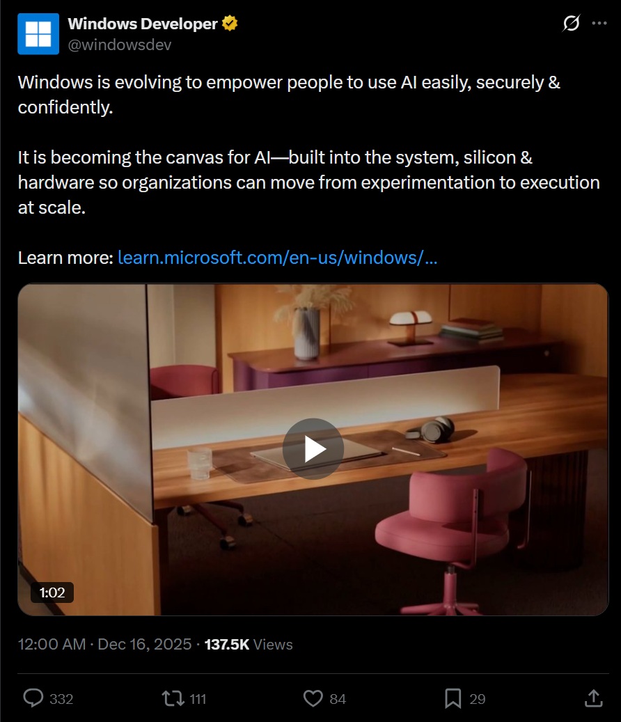 Изображение к статье: Windows 11: Microsoft боится собственного ИИ, но продолжает его продвигать - Windows 11 на MSReview.net