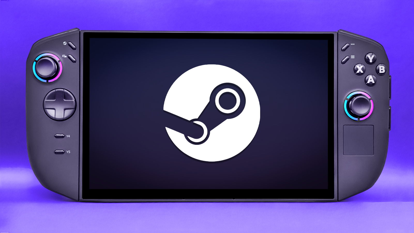Legion Go 2 (SteamOS) с логотипом Steam.