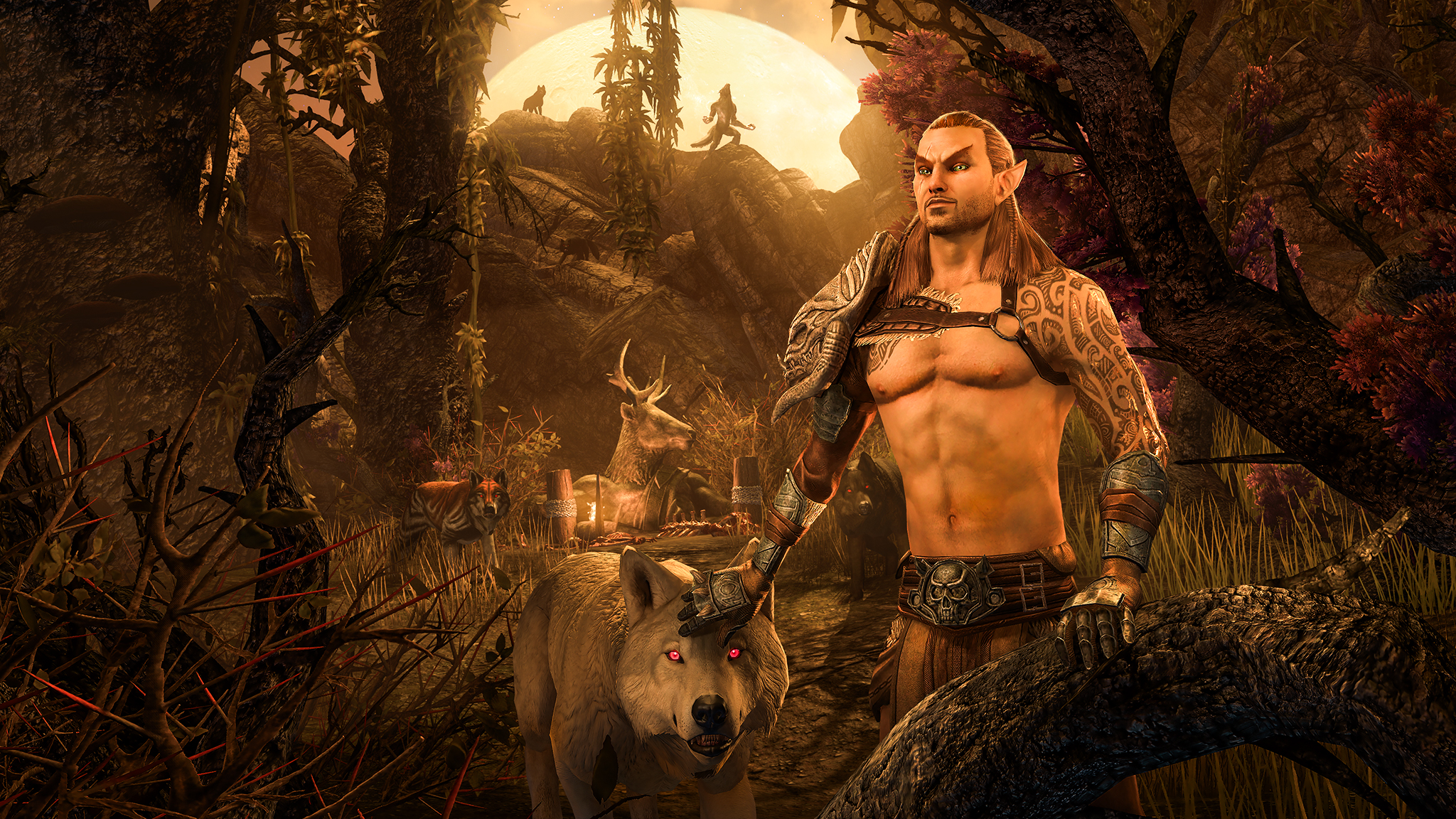 Изображение из The Elder Scrolls Online с оборотнем Фирральтелем.
