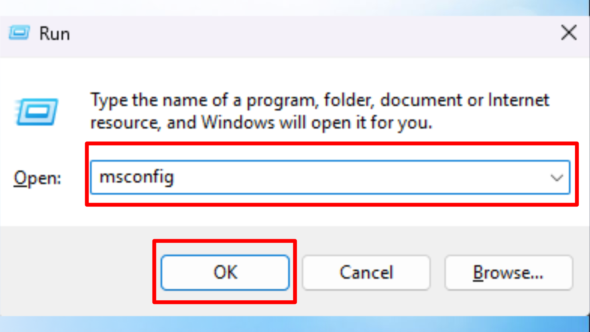 msconfig Boot