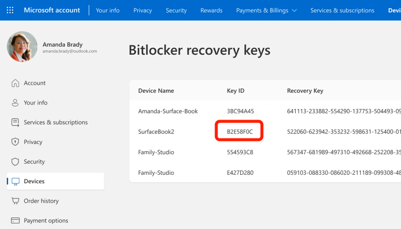 Microsoft Account website