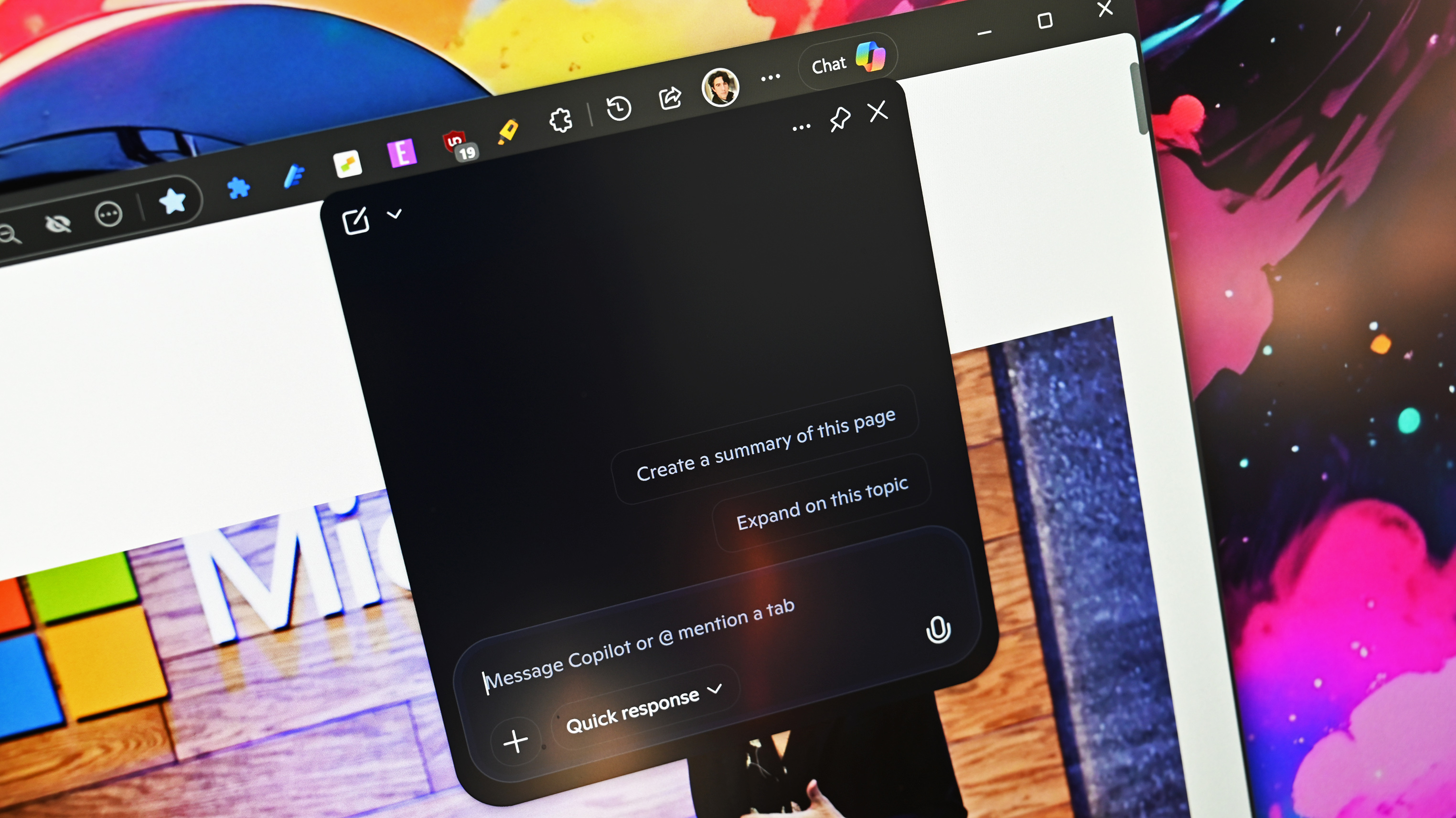 Microsoft Edge Copilot features