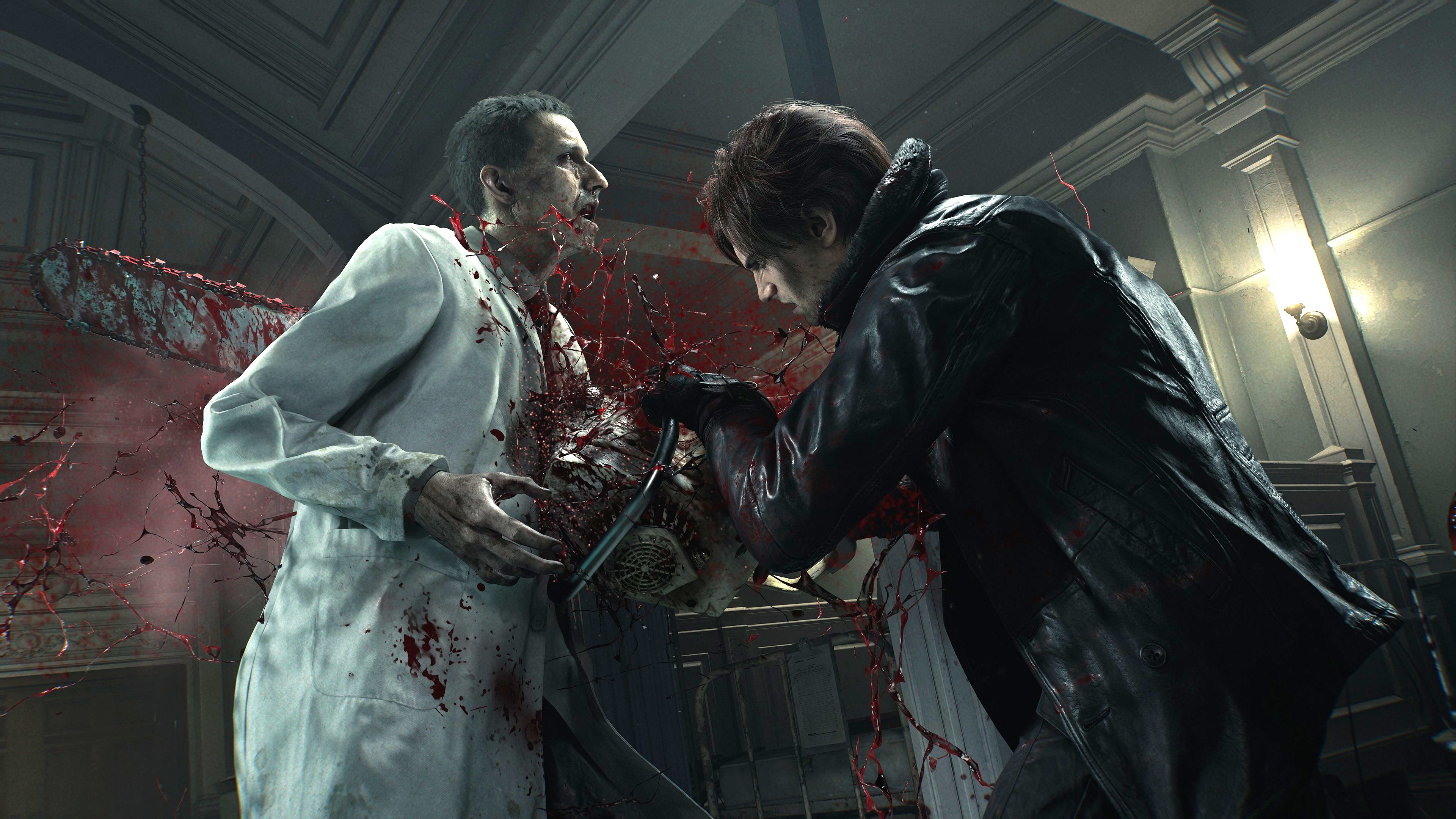 Leon's intense action in Resident Evil Requiem