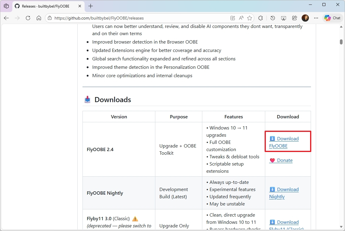 FlyOOBE download