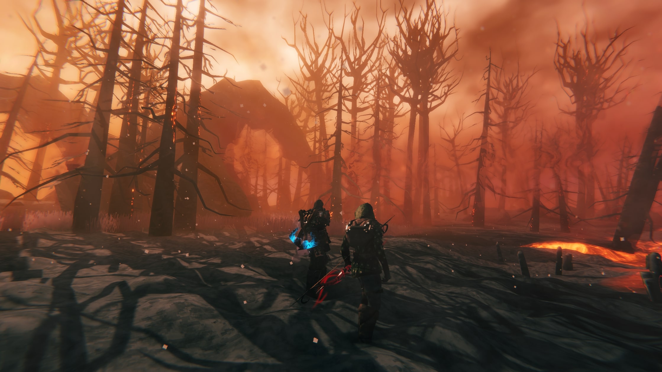Скриншот из игры Valheim, показывающий строительство базы