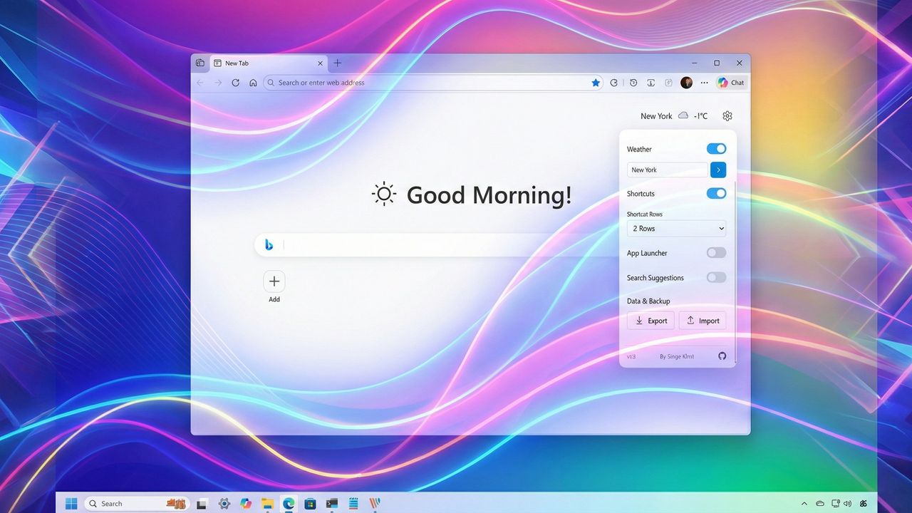 Изображение к статье: Microsoft Edge получил стильное и минималистичное расширение для новой вкладки - Edge на MSReview.net
