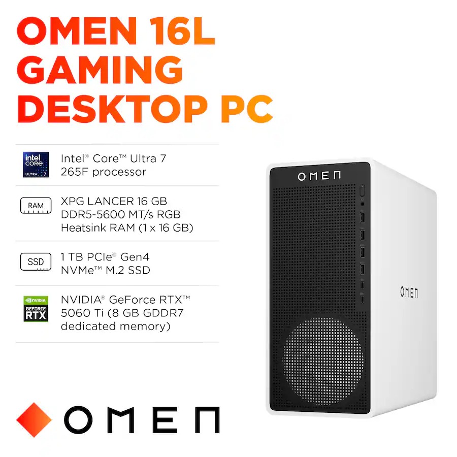 Hardware specs for the HP Omen 16L