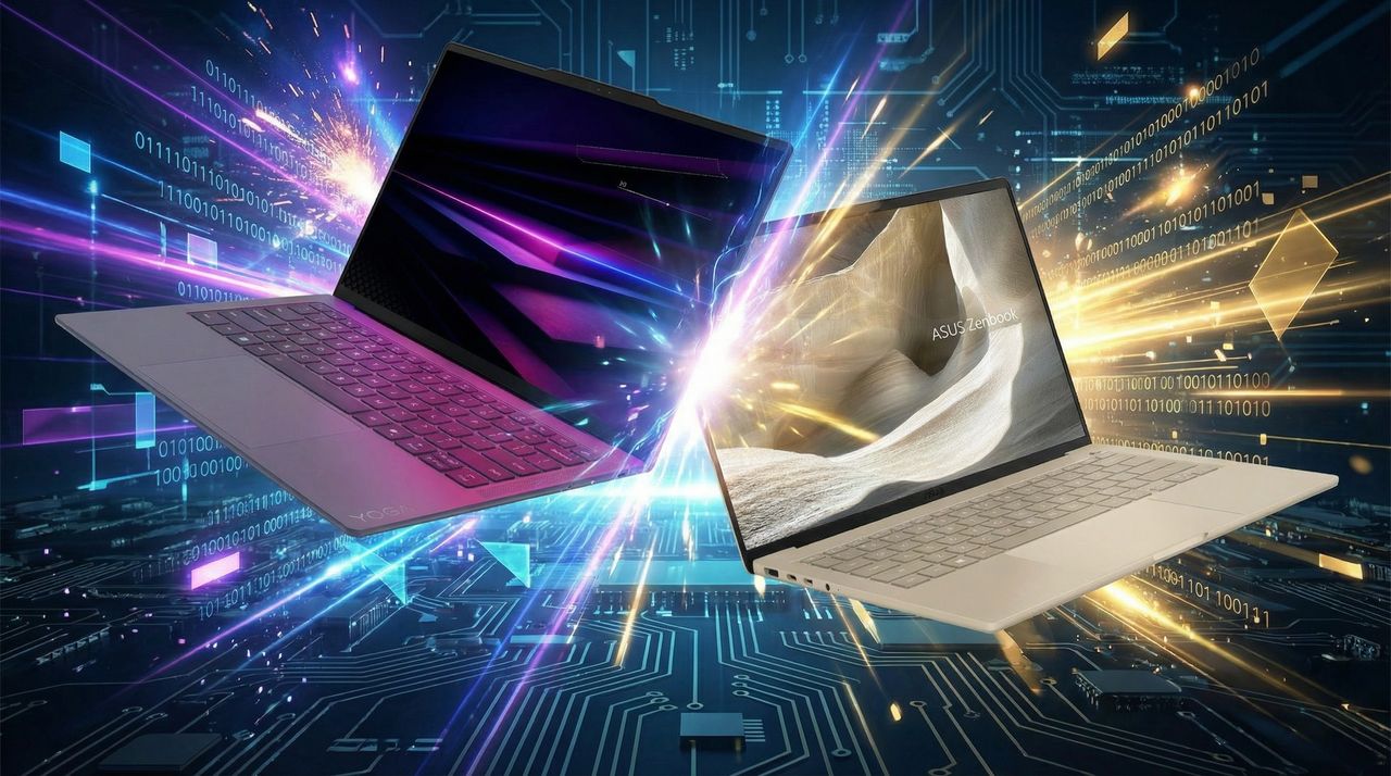 Изображение к статье: Lenovo Yoga Slim 7i Ultra Aura Edition vs. ASUS Zenbook A14: Битва ультратонких ноутбуков 2026! - Laptops на MSReview.net