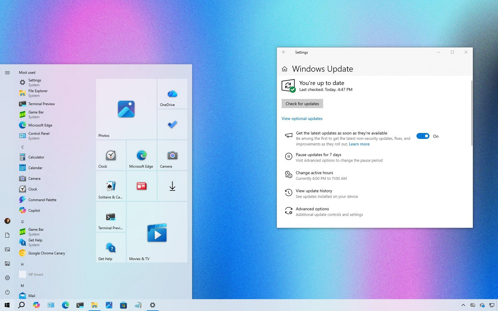Windows 10 desktop
