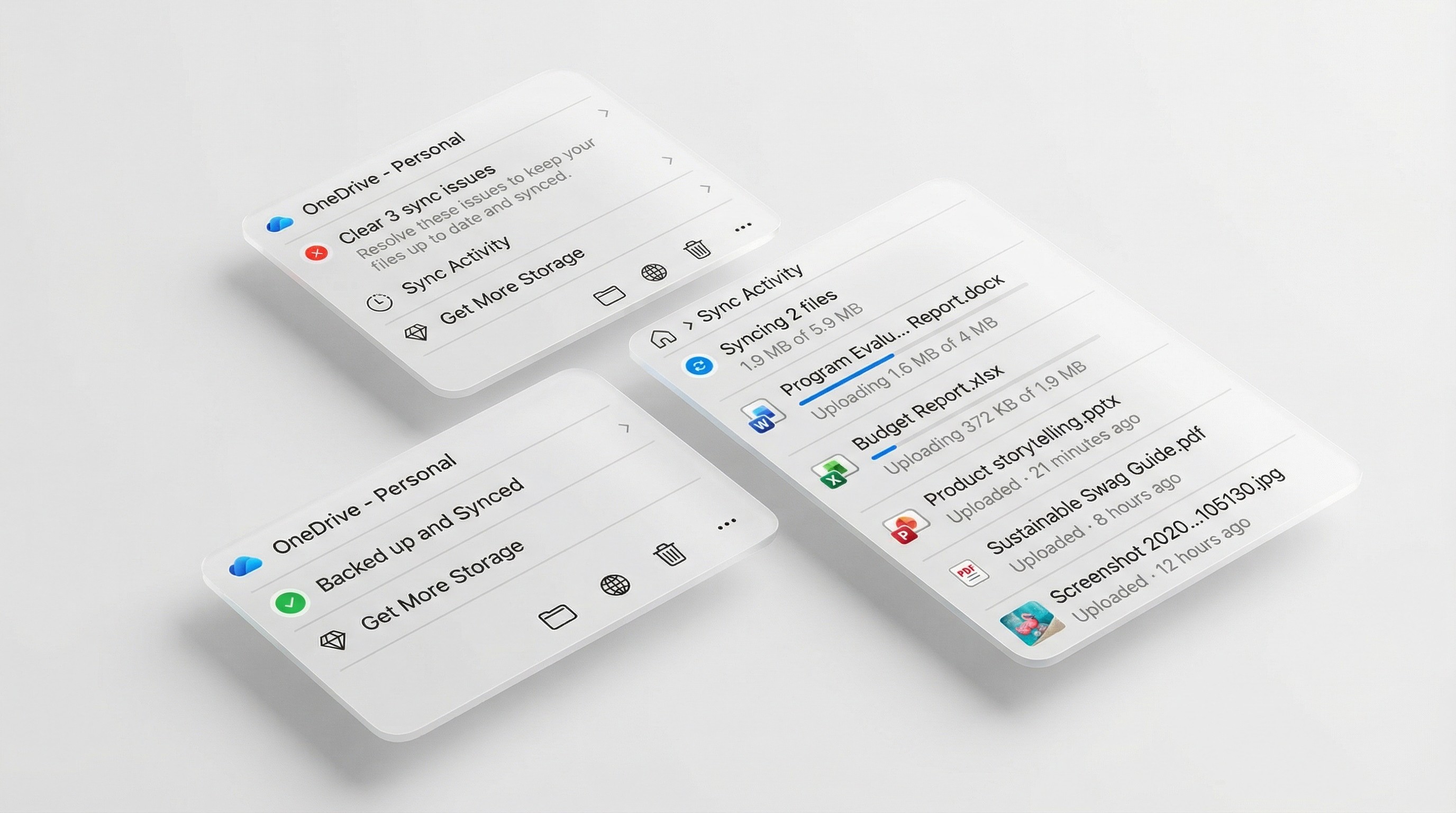 Улучшенный интерфейс Microsoft OneDrive на macOS