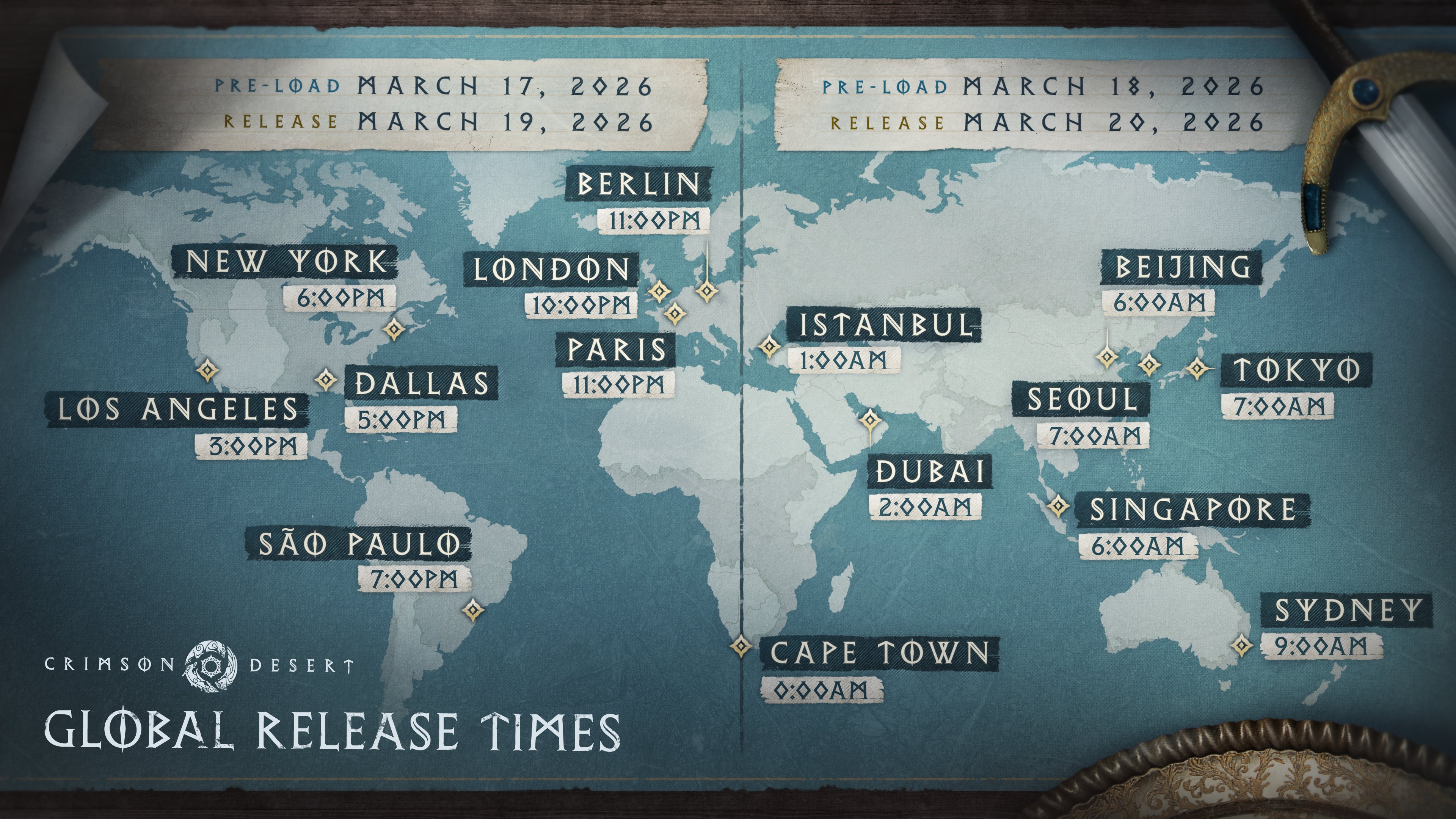 Official global release dates and times for Crimson Desert