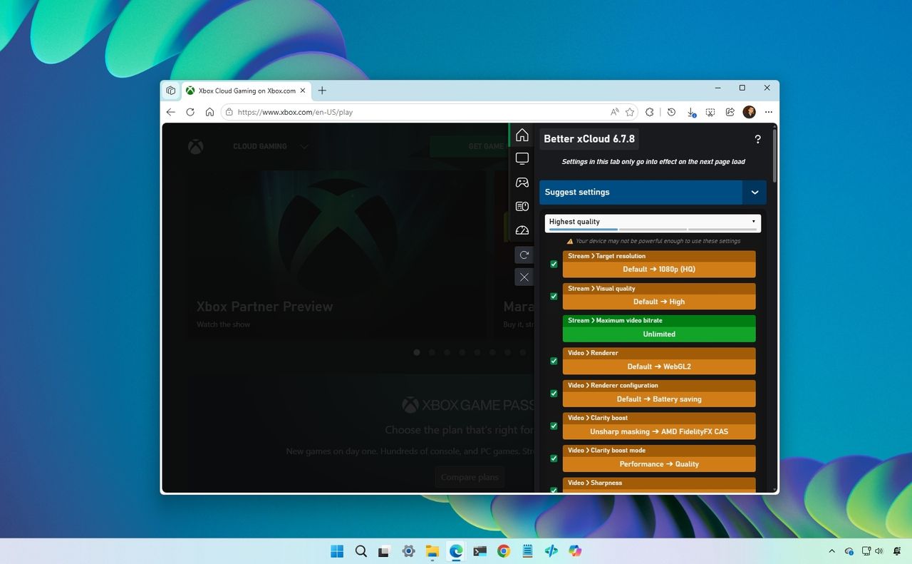 Изображение к статье: Xbox Cloud Gaming на Windows 11: Как выжать максимум с Better xCloud - Gaming на MSReview.net