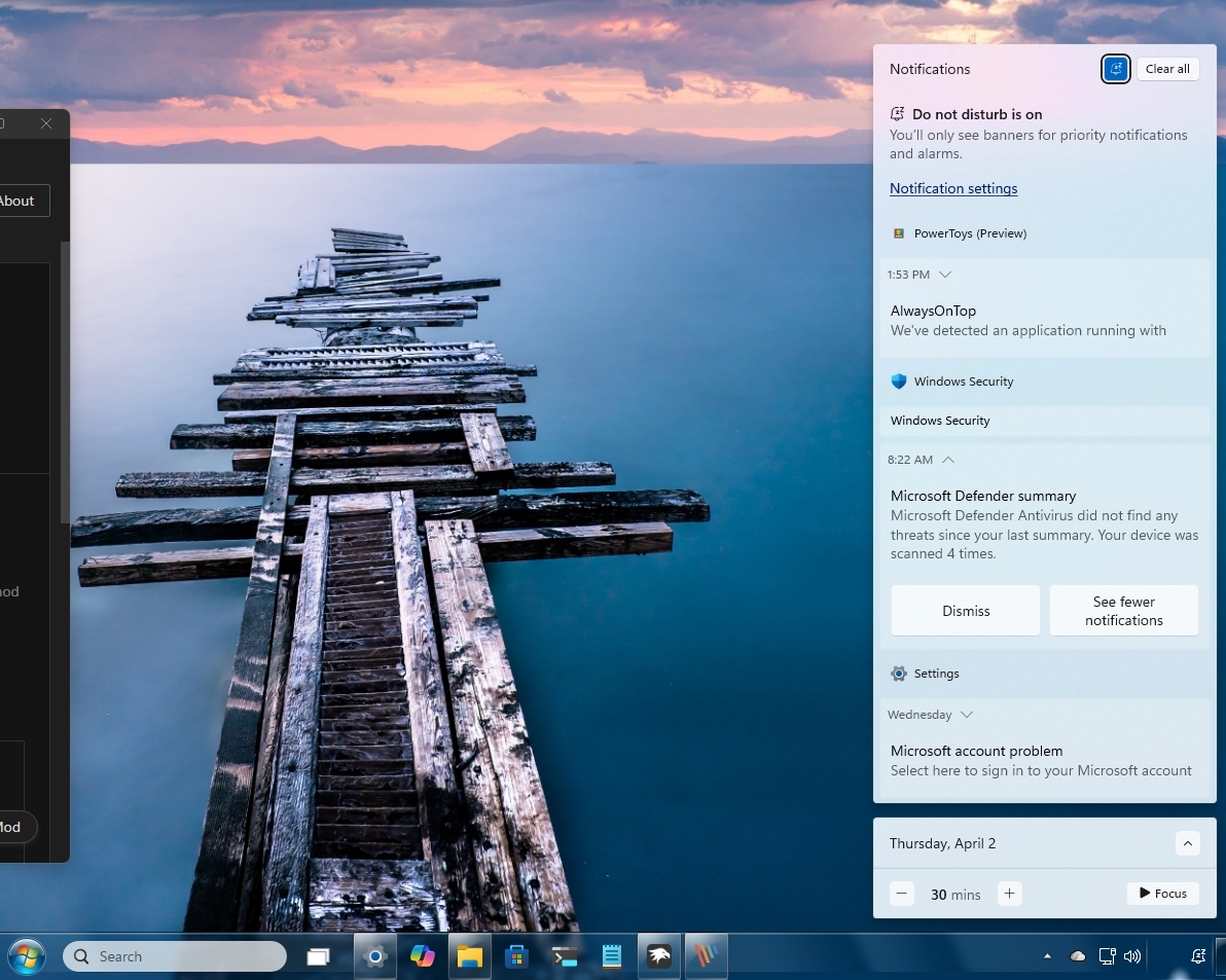 Windhawk Notification Center styler enabled